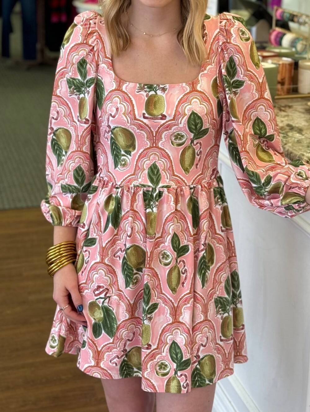 $178 SMITH & QUINN Beatrice Lemon Tile Dress